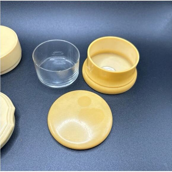 Ivory Pyralin Dolly Madison Vanity Covered Dish Celluloid 1920s with 1970s Dish - Picture 5 of 9